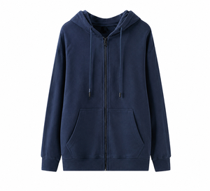 Sweat à capuche unisexe personnalisé avec logo imprimé, couleur unie, coupe ajustée décontractée, vêtement d'automne, 100% coton tricoté, respirant, écologique - Product Image 4