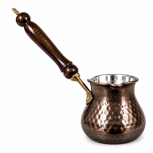 <b>Antique</b> Copper <b>Antique</b> Finish Turkish Greek Arabic Coffee Pot Stovetop Coffee Maker Cezve Ibrik Briki Coffee Pot - Product Image 5