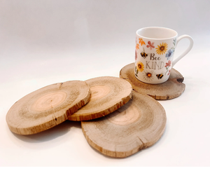 Acacia Wood <b>Coasters</b> Round With Holder Handmade Wooden <b>Coasters</b> <b>Set</b> Round Acacia Wood Cup Mats <b>Coaster</b> - Product Image 5