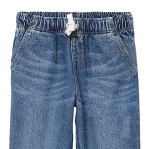 Jeans décontractés bleus pour garçons, 100 % coton, coupe droite, taille élastique, coupe-vent, séchage rapide, écologiques et respirants - Product Image 3