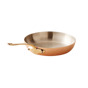 Poêle à frire en cuivre martelé de qualité supérieure avec poignée en laiton, poêle artisanale traditionnelle pour la cuisson, le service et la décoration de cuisine - Product Image 1