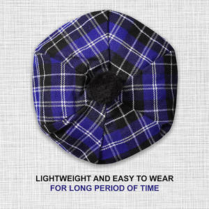 Chapeau écossais Tam o' Shanter en laine tartan avec pompon, bonnet de clan personnalisé, vente en gros - Product Image 5