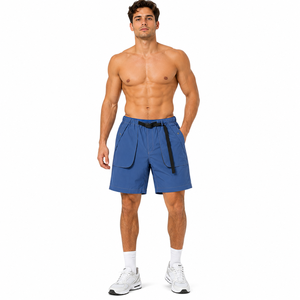 Pantalones Cortos Cortavientos Unisex Personalizados de Secado Rápido con Forro de Malla de Nailon, Cierre con Cordón, Cintura Media, Estilo Casual, Bolsillos con Diseño Moderno - Product Image 1
