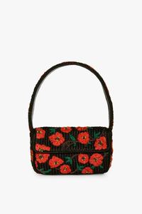 Hot Selling Premium Designer Inspired <b>Red</b> for Floral for Artisanal Bead High Quality Soft Eco-Friendly Handbag Women and Girls - Product Image 2