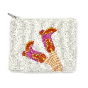 กระเป๋าใส่เหรียญลูกปัดทำมือ TIMELESS CRAFT ดีไซน์สำหรับสุภาพสตรี ปักลายด้วยลูกปัดเม็ดเล็ก  กระเป๋าใส่เหรียญลูกปัดแบบกำหนดเองได้ Uttar - Product Image 6