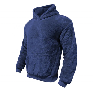 Sudadera con Capucha de Forro Polar Negro para Hombre, Corte Regular, Informal, con Bolsillo Delantero, Estampado Digital Otoñal - Product Image 3