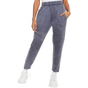 Pantalones Deportivos Premium para Mujer, Estilo Jogger, Lavado Ácido, Felpa de Algodón Cepillado, 420 GSM, Tejido Grueso, Corte Atlético, Estilo Vintage, Ropa Deportiva - Product Image 1