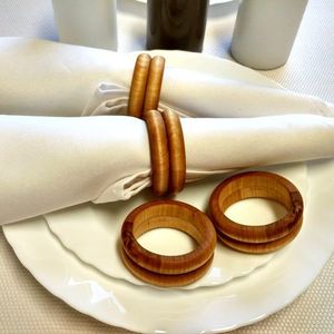 Premium quality Best Artisans Handmade Wooden Napkin Ring Square <b>Round</b> <b>Table</b> Decor Rustic Modern Wedding Dining Accessory - Product Image 3