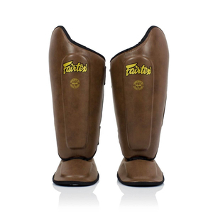 Protectores de Espinilleras Fairtex al por Mayor con Logotipo Personalizado, Protección Profesional, Cuero Genuino, Protector de Piernas para Taekwondo, Equipo de Entrenamiento - Product Image 5