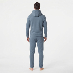 Conjunto Deportivo Hawk Eye para Hombre, Sudadera con Capucha y Cierre de Cremallera en Azul Pizarra, Pantalones Deportivos, Transpirable, de Secado Rápido, Algodón Grueso, Corte Regular - Product Image 4