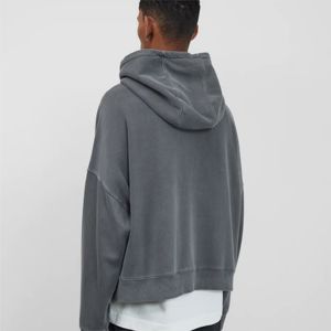 Sudadera con Capucha y Bolsillo Frontal, Cuello Ajustable en Contraste, Mangas Largas, Puños Acanalados, 100% Algodón Felpa 300g, Corte Regular para Hombre - Product Image 3