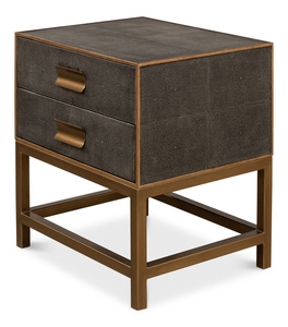 Monalisa Luxury Modern <b>Black</b> Wooden Nightstand & <b>Side</b> <b>Table</b> with 2 Drawers <b>for</b> <b>Bedroom</b> Hotel Apartment - Product Image 5