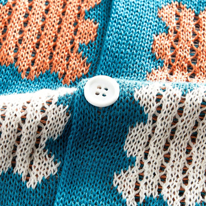 Camisa de Playa Casual de Manga Corta con Botones para Hombre, Tejida en Algodón Transpirable, con Diseño de Cuadrados Granny Vintage, la Más Vendida de 2026 - Product Image 6