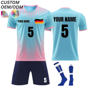 Camiseta de Fútbol Personalizada, Transpirable, de Secado Rápido, Manga Corta, con Estampado, Ropa Deportiva de Equipo, Soporte OEM ODM para Venta al Por Mayor - Product Image 1