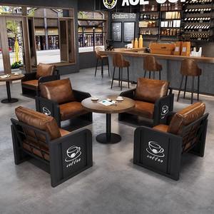 Stile industriale commerciale Bar stand divano Set-mobili da pranzo moderni per caffetterie, taverne per il tempo libero e salotti dell'hotel - Product Image 1