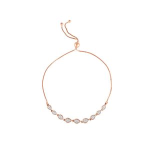 Pulsera de Cadena con Eslabones en Forma de Lágrima y Diamantes Cultivados en Laboratorio en Oro Rosa - Product Image 2