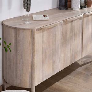 Vandana Crystal Element 3-door <b>sideboard</b>, 175cm, in solid mango wood with rounded sides, Manon - Product Image 2