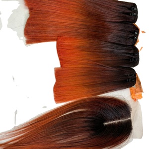 ผมแท้แบบ Remy สำหรับต่อผม100% ธรรมชาติไม่ผ่านกระบวนการทางเคมีสีส้ม - Product Image 1