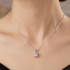 Memoria Jewels Trendy Charm <b>Necklace</b> Women Natural Rose Quartz Gemstone Pendant <b>Solid</b> 925 Sterling <b>Silver</b> Gold Plated IGI - Product Image 6