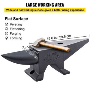 Incudine a corno singolo in ghisa da 86 libbre con ampia base stabile, elevata durezza, robusta, per fabbri, realizzata in acciaio - Product Image 6