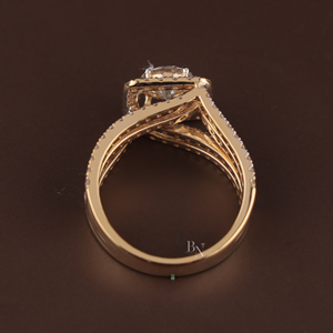 Anillo de Novia de Lujo para Mujer en Plata, Oro de 10K, Oro de 14K, Oro de 18K, con Moissanita de Corte Redondo de 1.5 Quilates, Joyería Fina para Boda - Product Image 3