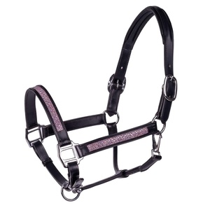 Cabestro de Cuero de Lujo para Caballo con Herrajes Originales de Latón, Doble Ajuste en la Cabeza, Acolchado de Cuero Suave, Estilo Inglés - Product Image 4