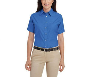 Blusa de Mujer al por Mayor 2027 OEM/ODM con Logotipo Personalizado, Transpirable, Corte Regular, con Botones, Estilo Casual, Manga Corta - Product Image 1