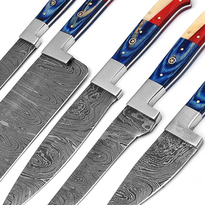 Handmade Damascus Steel Chef <b>Knife</b> <b>Set</b> 5 Pcs High Quality Professional <b>Set</b> for Dining Usage with Leather Bag - Product Image 5