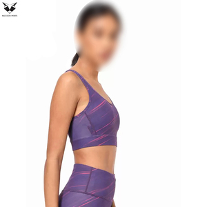 Sujetador Deportivo de Compresión Morado de Doble Tono 2026 en un Solo Color, Ropa de Yoga y Fitness, Diseño Más Reciente, Ropa para Mujer, Más Vendido - Product Image 2