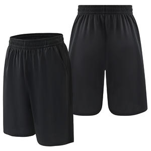 <b>Men's</b> Solid Color Quick Dry Polyester Bermuda Shorts With Elastic Waist And Side Stripe Custom Logo - Product Image 2