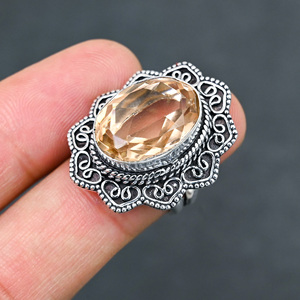 Anillo de Morganita Creada en Laboratorio en Plata de Ley 925 con Hermosa Piedra en Forma de Pera, Hecho a Mano, con Gema Turquesa, Joyería de Boda, ¡Venta Caliente! - Product Image 1