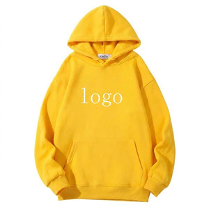 Unisex Oversized 100% Cotton Hoodie High Quality Hooded Long Sleeve Crewneck Casual Style Solid Pattern <b>Pullover</b> Hoodie - Product Image 6