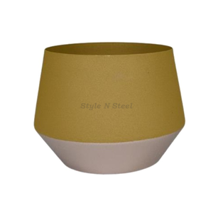 Jardinière Moderne Classique Bicolore en Fer Thermolaqué Durable Multi-usages pour Intérieur et Extérieur avec Drainage - Product Image 4