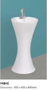 ONE PIECE <b>BASIN</b> EASILY HANDWASH PRIME SERIES 405X405X840mm SIZE - Product Image 3