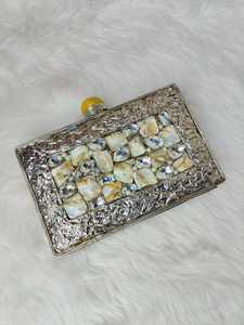 Luxury Handmade Metal Clutch <b>Bag</b> With Mother Of Pearl Inlay Exquisite Design For Women Evening Party Use Luxury Evening <b>Purse</b> - Product Image 4