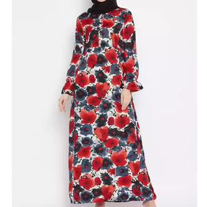 Stripes Color block Abaya Printed Design Fancy Kaftan Abaya Stylish Borka Comfortable Breathable Abayas <b>for</b> Womens Wholesale - Product Image 3