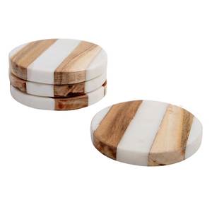 Posavasos Redondos de Madera de Temporada al por Mayor con Diseño de Frases de Vino, Novedosos, Reutilizables, Ecológicos, Modernos, Decorativos para Mesa - Product Image 2