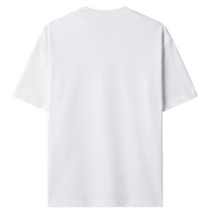 T-shirt blanc oversize pour homme, manches courtes, col rond, coton, streetwear décontracté, petit logo imprimé sur la poitrine, tee-shirt d'été - Product Image 2