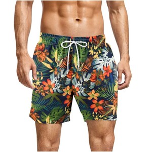 Shorts de Baño Casuales para Hombre, Transpirables, de Secado Rápido, Impermeables, con Patrón Geométrico, Cierre con Cordón, Spandex/Poliéster, para Playa y Piscina - Product Image 1