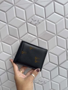 Latest Arrival Genuine Leather <b>Wallet</b> Slim <b>Wallet</b> Unisex Fold Closure Black Colour Credit <b>Card</b> Cash Holder Gift for Him Daily - Product Image 1