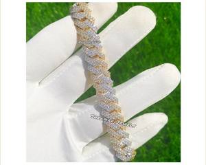 Trendy Fine Hip Hop 12.5MM Moissanite Diamond Iced 925 <b>Silver</b> Personalized Men's Miami Cuban Chain Link <b>Bracelet</b> Engagement Gift - Product Image 6