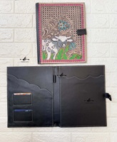 Nouveau 2025 cuir repoussé à la main vache Design planificateur d'affaires portefeuilles dossier de fichiers porte-documents en cuir véritable Snap Padfolios