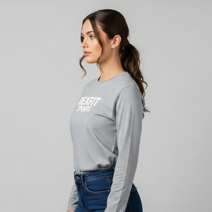 Camisetas de Manga Larga de Algodón Casual para Mujer, Cuello Redondo Personalizado, Transpirables, Deportivas y a la Moda - Product Image 6