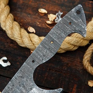 Custom Handmade Damascus Steel Clip Point Straight Edge Blank Blade Handle 12-inch Industrial/DIY Chef <b>Knife</b> - Product Image 5