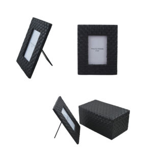 Hot Selling Beautiful Leather & Wood Fashionable Modern Fold-able Lightweight Durable Decorative <b>Photo</b> <b>Frame</b> Customized Logo - Product Image 6