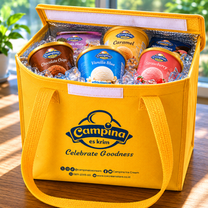 Sac isotherme Althea Ecobag Campina en tissu non tissé avec poignée et fermeture pour le stockage des aliments - Product Image 2
