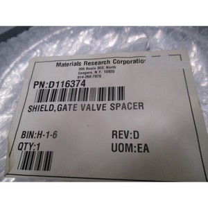 MRC D116374 SHIELD, GATE VALVE <b>SPACER</b>, 113210 - Trusted Global Legacy Semiconductor Equipment and Parts at - Product Image 1