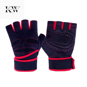 Professional Blue & Grey Gym Fitness Gloves – Breathable Half Finger Weightlifting Gloves with Padded Anti-Slip Palm - Product Image 3