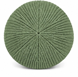 Gorro de Punto Acanalado Verde Oliva, Cálido, Elástico y Holgado, Gorro de Invierno Unisex - Product Image 4