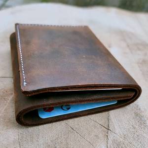 Slim Genuine Leather Trifold <b>Wallet</b> <b>Men</b> RFID Blocking Ultra Thin Credit <b>Card</b> Holder Pocket <b>Wallet</b> Custom OEM NTW-0009 - Product Image 3